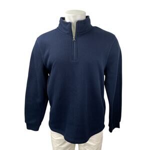 BC Clothing Heritage Men's Blue Sherpa Lined Quarter Zip Long Sleeve Sweater M